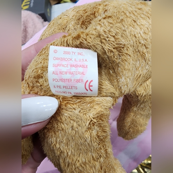 Rare Cashew Ty Beanie Babbies beige bear! - Picture 5 of 5